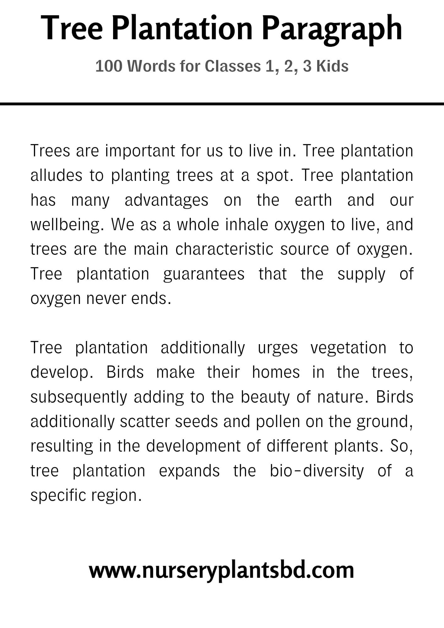 essay on importance of trees for class 5